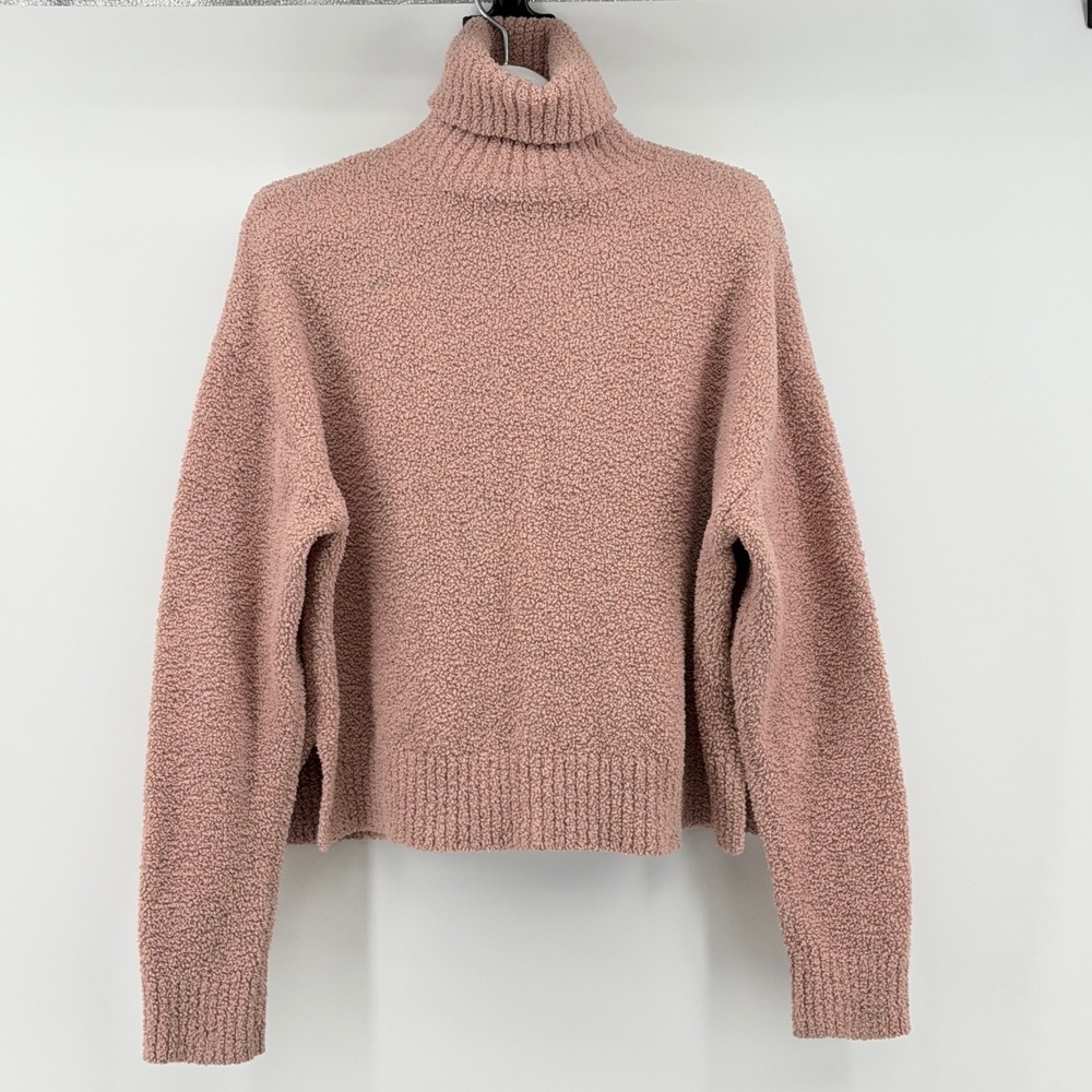 UGG Sherpa Turtleneck Sweater Women Large Boucle Knit Pullover